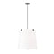 Z-Lite Weston Pendant, 5-Light, 18 In.W x 18 In.H, Matte Black/White Linen 3501P18-MB - alternate 8